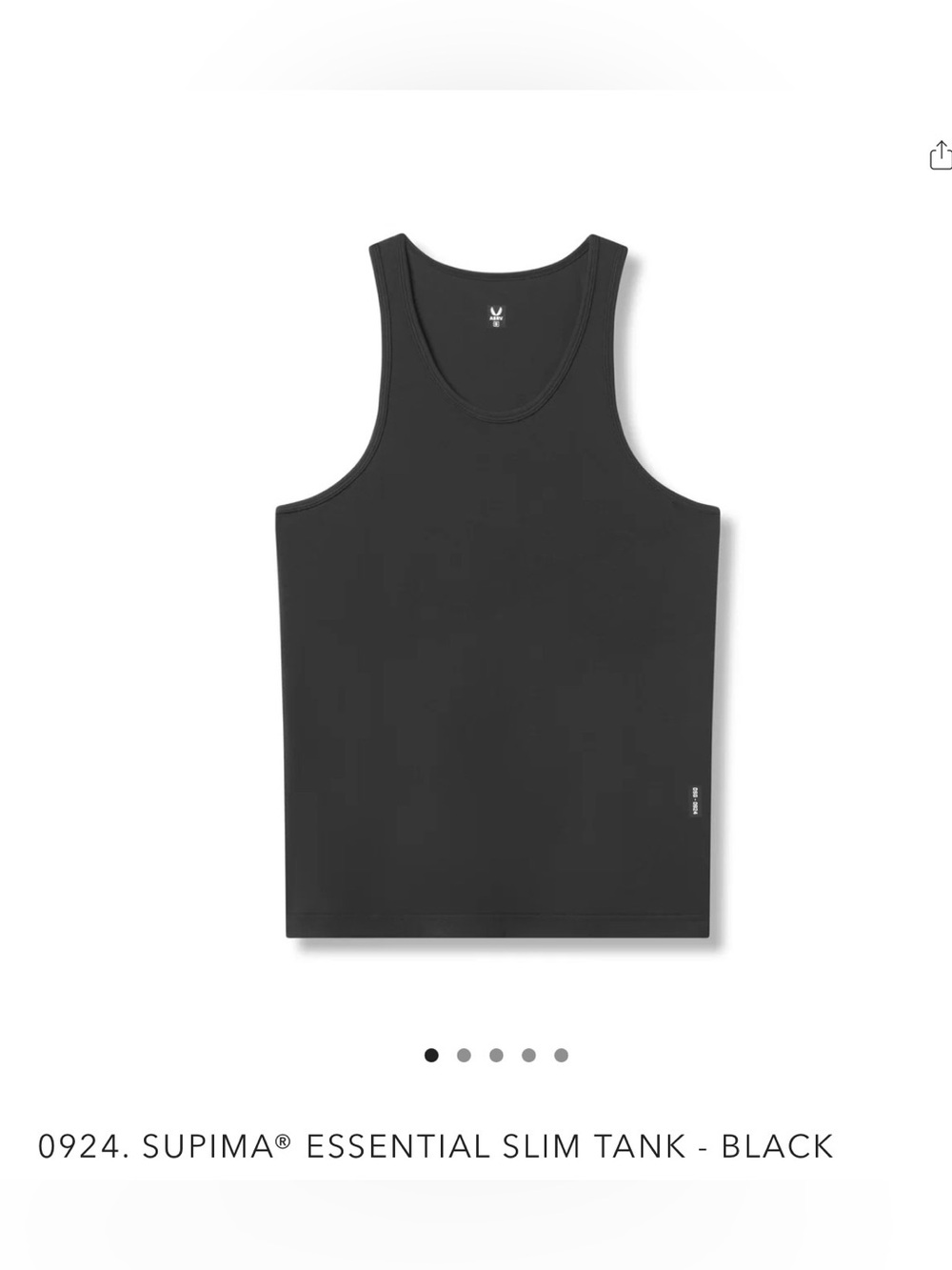 ASRV 0924 •Essential Slim Tank - Black BNWT